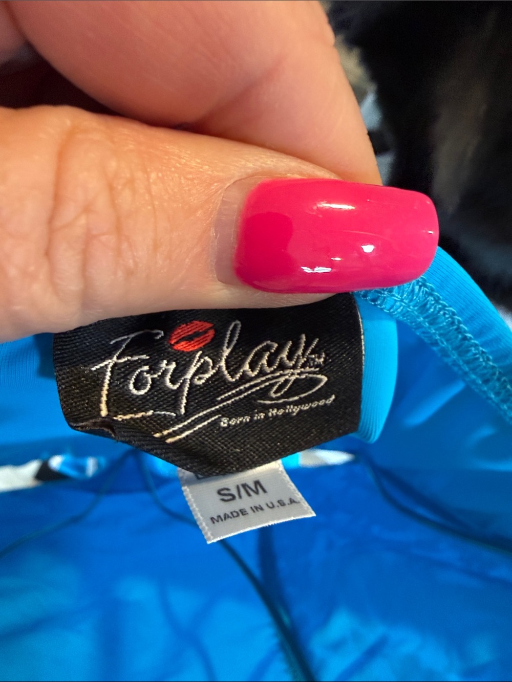 Forplay Tea Time Turquoise and White Lace Corset Bodysuit with Cape - Picture 5 of 10